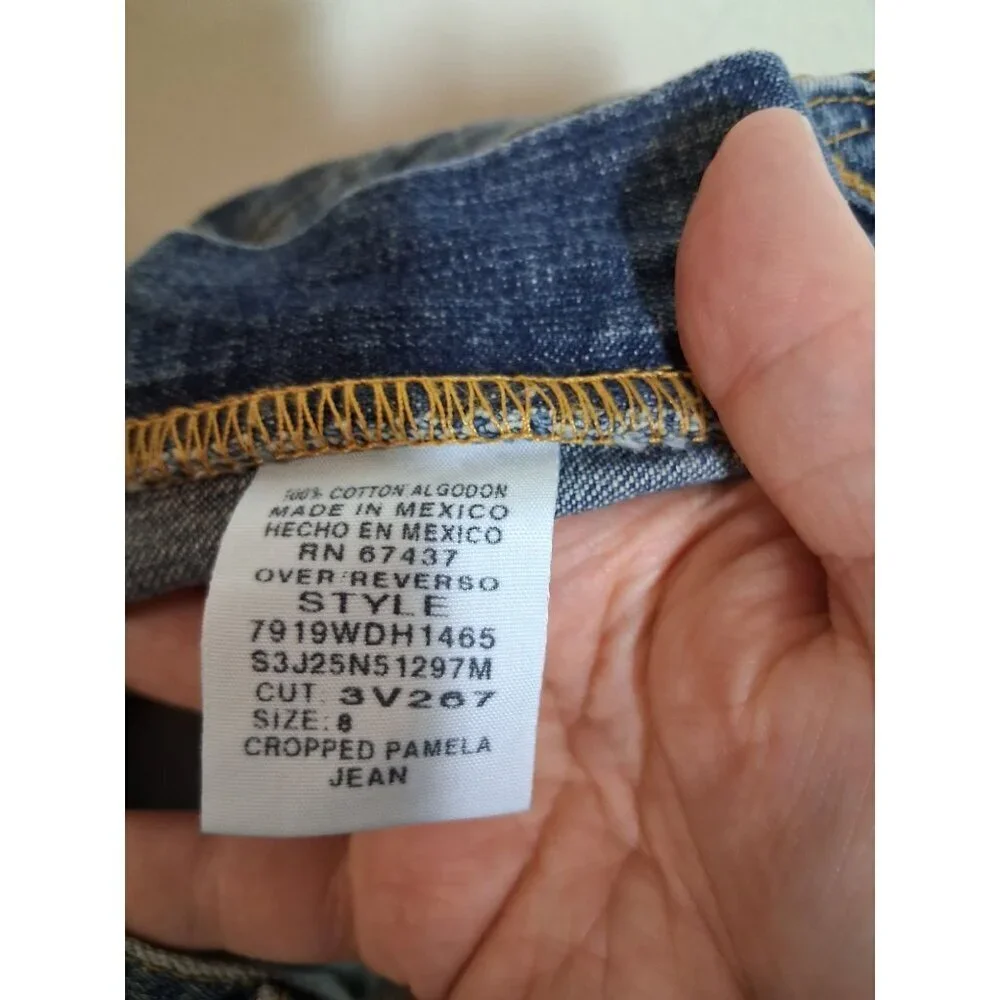 Ralph Lauren Denim Blue Jeans Cropped Pamela Women's Size 8 - Picture 6 of 7